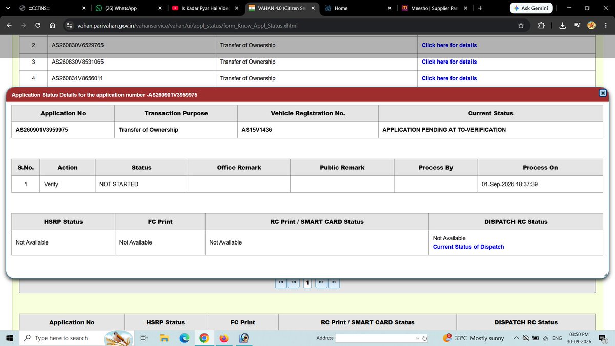 anowarh690's tweet photo. @TransportAssam @MORTHIndia Still Not Completed My Ownership Transfer Application. Please Check and Resolve this Issue ASAP https://t.co/QlWZamseQG