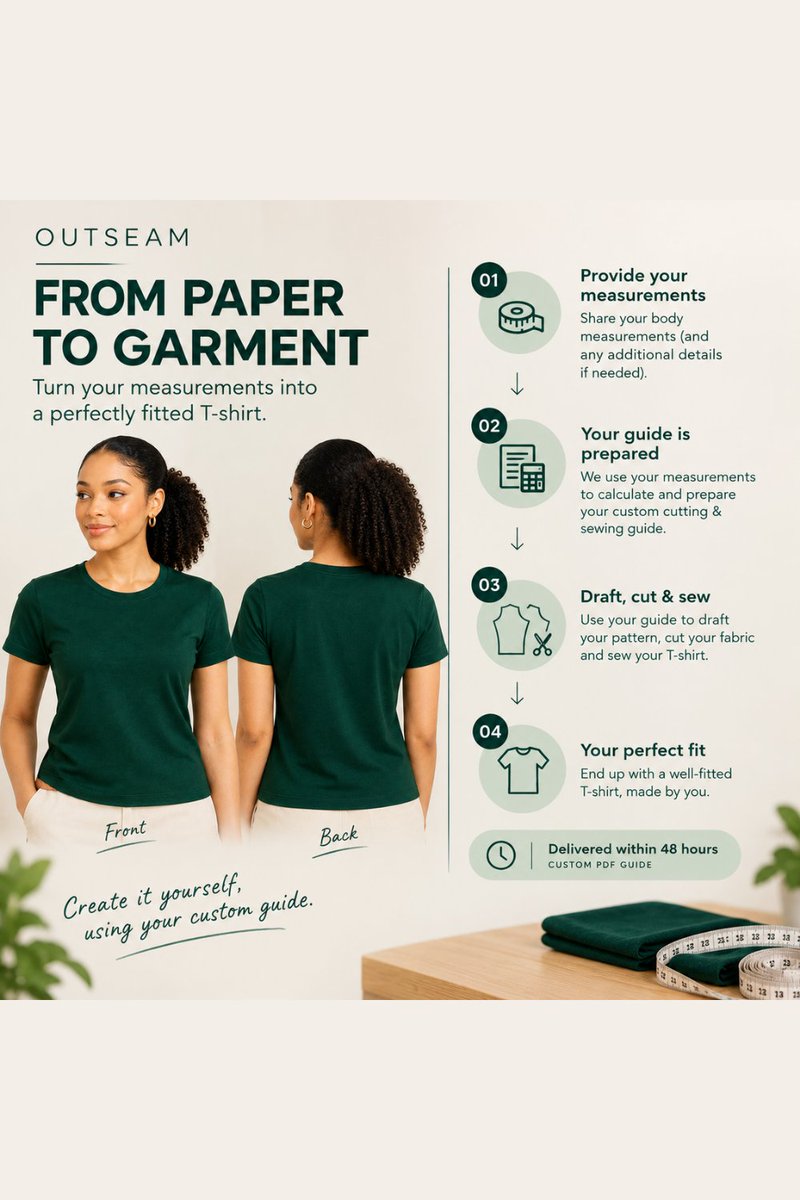 Outseam_io's tweet photo. Get your step-by-step cutting &amp; sewing written guide for this round neck regular short sleeve T-Shirt!

https://t.co/z7jHpapYOE

Help retweet for someone who needs it

#madetowear #madetomeasure #customguide #patterndrafting #patternmaking #sewingpattern #diy #diyfashion https://t.co/wNJ0v8nseW