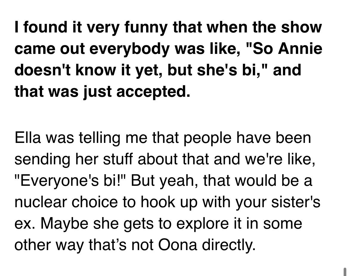 theariadnea's tweet photo. I just read Megan Park’s interview and honestly… what is this woman even talking about? I’m seriously worried about Ramoona in season 2. There’s no way she’s actually considering having them just be friends, right? https://t.co/7nKVfHd7nL