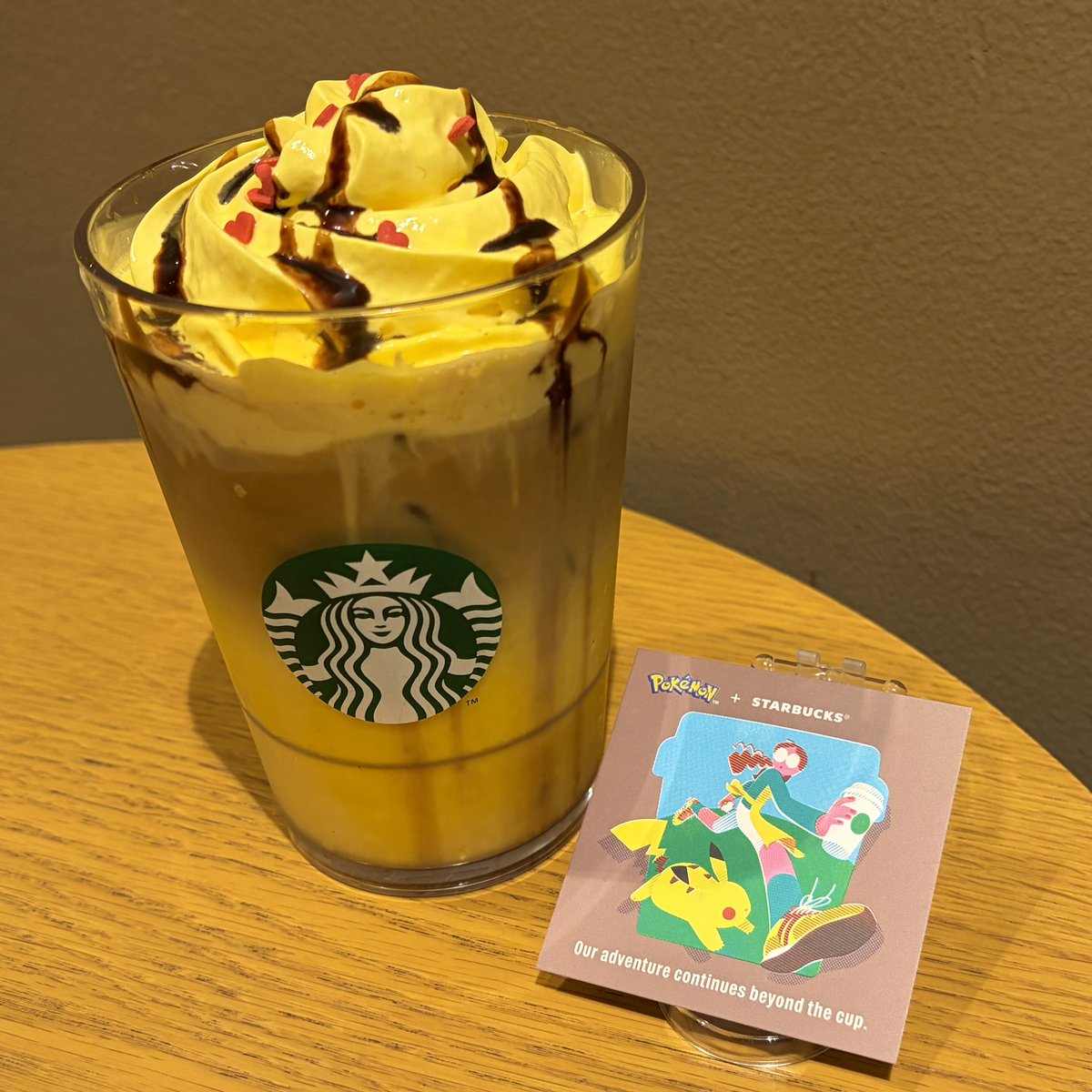 amore1103's tweet photo. ピカチュウハニークリームラテ～⚡ https://t.co/7x3BYVV2Fd