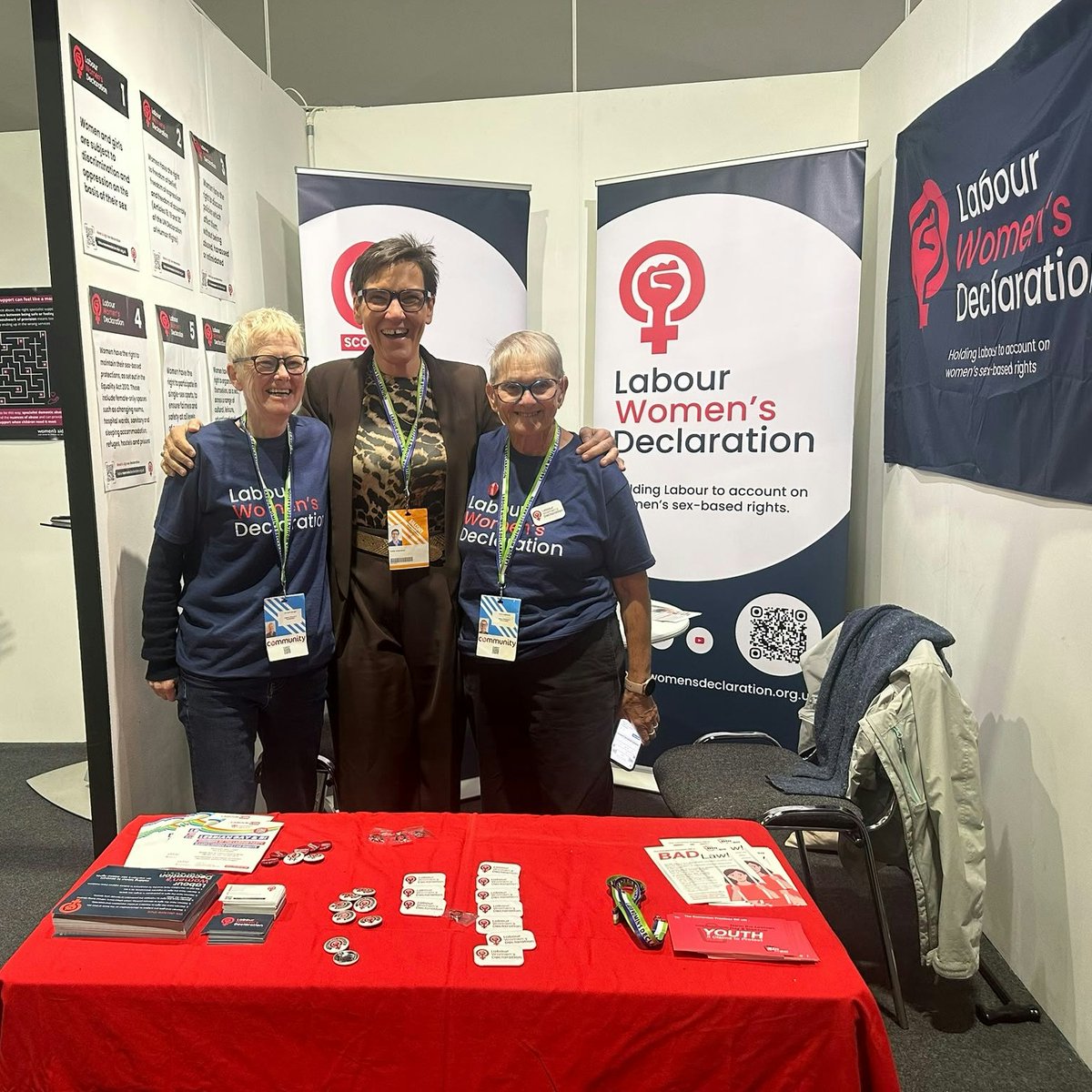 ToniaAntoniazzi's tweet photo. Labour Women's Declaration are an organisation of brave, left wing women campaigning for the affirmation of sex based rights. it was a pleasure to call by your stand at #LabourConference2026 🌹 https://t.co/E5ArG1mkEM