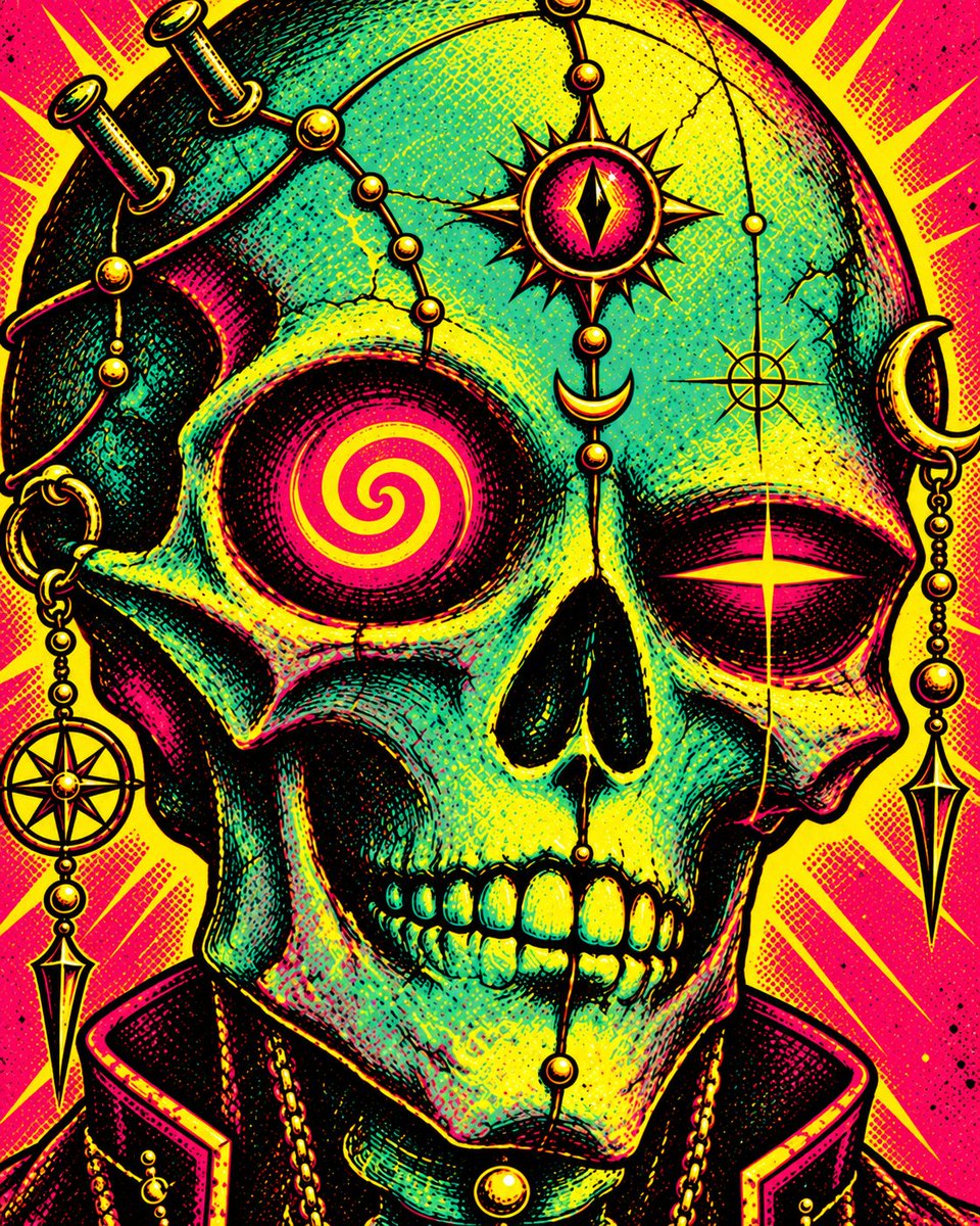 VAPERSoroush's tweet photo. Even death dreams in neon. 💀🌀
#DigitalArt #SurrealArt https://t.co/kuZh3v0CcO