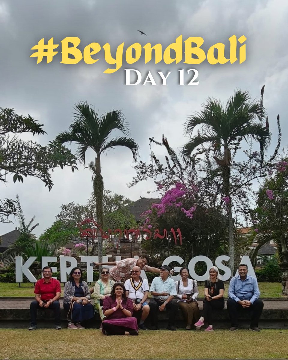 TravelWithKhaki's tweet photo. #BEYONDBALI DIARIES – DAY 1️⃣2️⃣ 🇮🇩

On Day 12 of our first ever #BeyondBali tour of Indonesia, we explored eastern Bali. Our first stop was Klungkung – for centuries, the highest kingdom on the island. 

There, we visited the former Klungkung Royal Palace complex, more specifically, its public hall for justice and governance – Kertha Gosa. Instead of looking around, our guests had to look up. Its ceiling depicts stories of moral conduct, karma, heavenly reward and punishment, and the adventures of Bima Sena in the afterworld.

We then climbed up the slopes of Mt Agung, Bali's highest and most sacred volcano, to the Besakih temple complex on the top. Since the 15th century, it has been regarded as the central, holiest temple for the entire island. Our guests also participated in the prayers.

After lunch with a full, unobstructed view of Mt Agung, we drove back to the hotel to enjoy our last evening in Bali.

Next morning, after breakfast, we will fly back home.

Want to see the world with us? Join us for our upcoming international tours:
#UltimateUzbek to Uzbekistan from 26 Oct - 2 Nov '26.
#LureOfLanka to Sri Lanka from 14-21 Nov '26
#AngkorAndMore to Cambodia from 21-28 Nov '26
#EyeOnEgypt to Egypt from 5-14 Dec '26
#VietVacay to Vietnam from 12-19 Dec ‘26
#JordanJaunt to Jordan from 26 Dec '26 - 1 Jan '27

➡️ Read the tour brochures here: https://t.co/cykTGsrmV1

Bookings are open. For bookings and inquiries, please call us on +91 89281 57148.

#KhakiTours #TravelWithKhaki #InternationalTrips #GroupTours #Uzbekistan #Cambodia #Egypt #Jordan #SriLanka #Indonesia #Vietnam