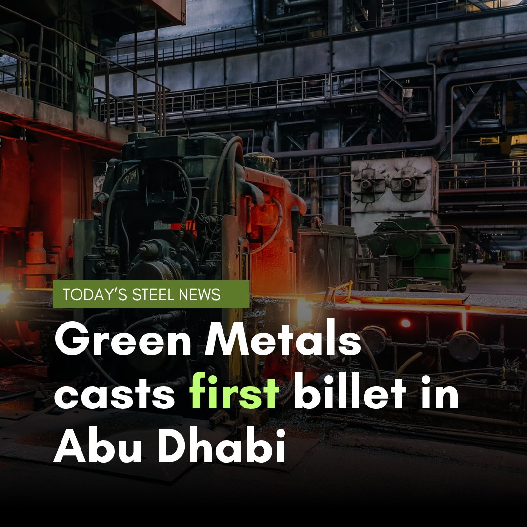 kallanish's tweet photo. Green Metals Industries (GMI) has commissioned the first phase of its integrated steel and pipe and tube complex at Khalifa Economic Zones Abu Dhabi (KEZAD) and cast its first billet on 29 September.

Read more in today's #steel news: https://t.co/qqNGhztTpQ

#Billet #Scrap https://t.co/fQOUlf7lU8