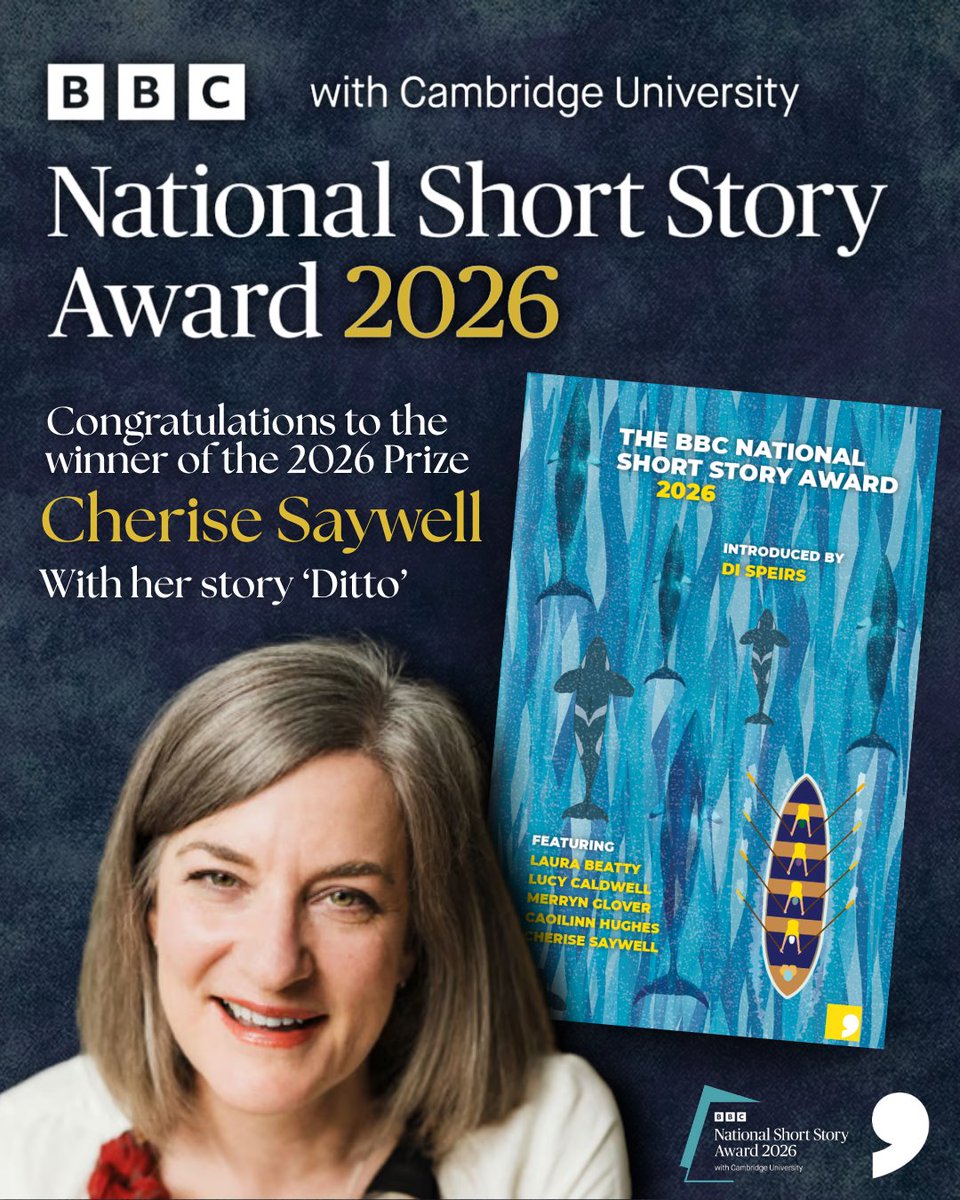 commapress's tweet photo. Huge congratulations to Cherise Saywell, winner of the 2026 BBC National Short Story Award! 🥳

In 'Ditto' we follow our young narrator as he faces indecision and uncertainty, building up the courage to make a very important phone call.

📘Order the Book https://t.co/oFTU1uH4H0 https://t.co/9OblirZTtd