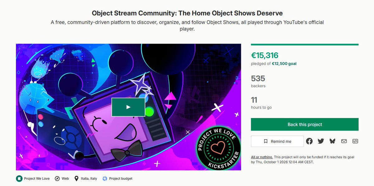 object_stream's tweet photo. 12 hours left until the Kickstarter ends!
Support the Kickstarter: https://t.co/Ss2XZgwhfq
#ObjectShow #ObjectShows #ObjectStreamCommunity #Kickstarter #BFDI #InanimateInsanity https://t.co/FRWndM3wGk