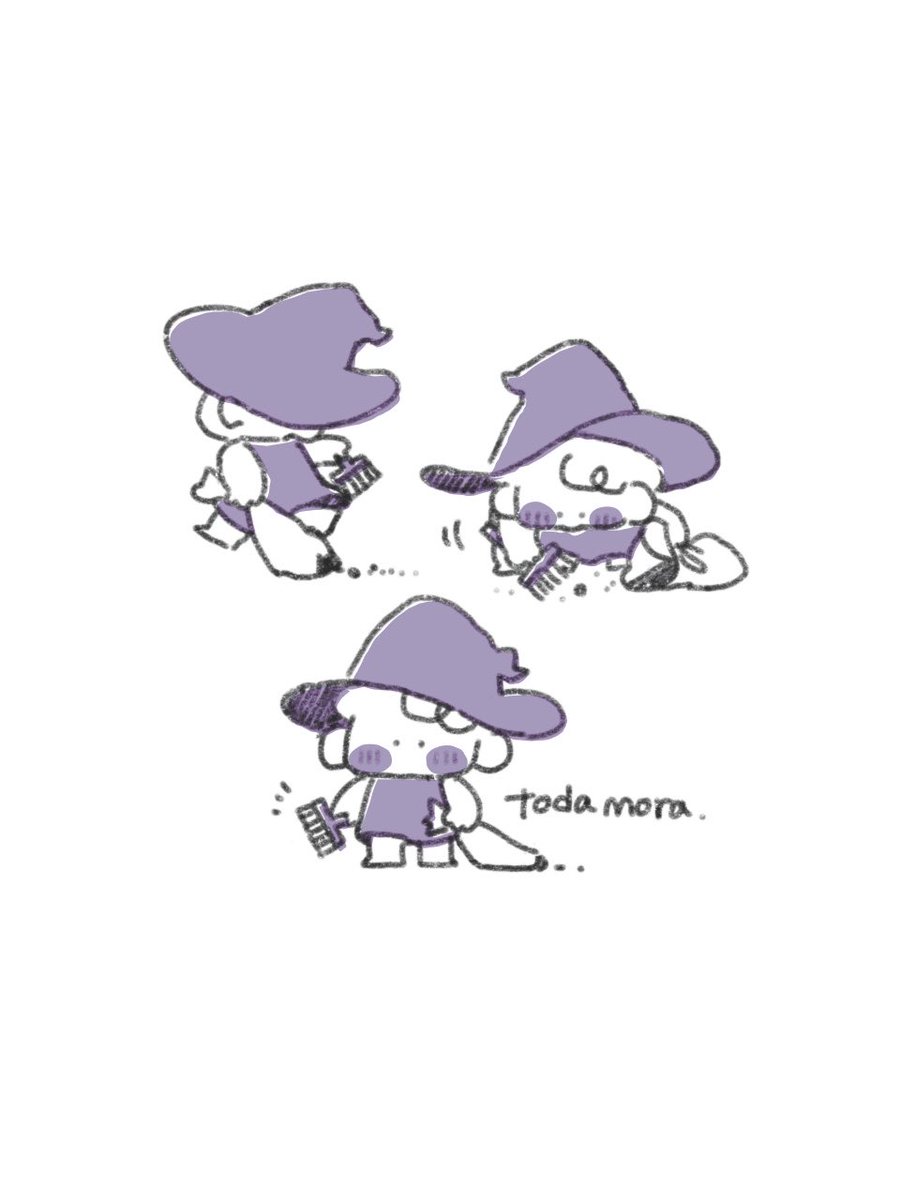 mora_and_D's tweet photo. ほうき掃除に励む魔女🧙‍♀️ https://t.co/2in7nCRnbA