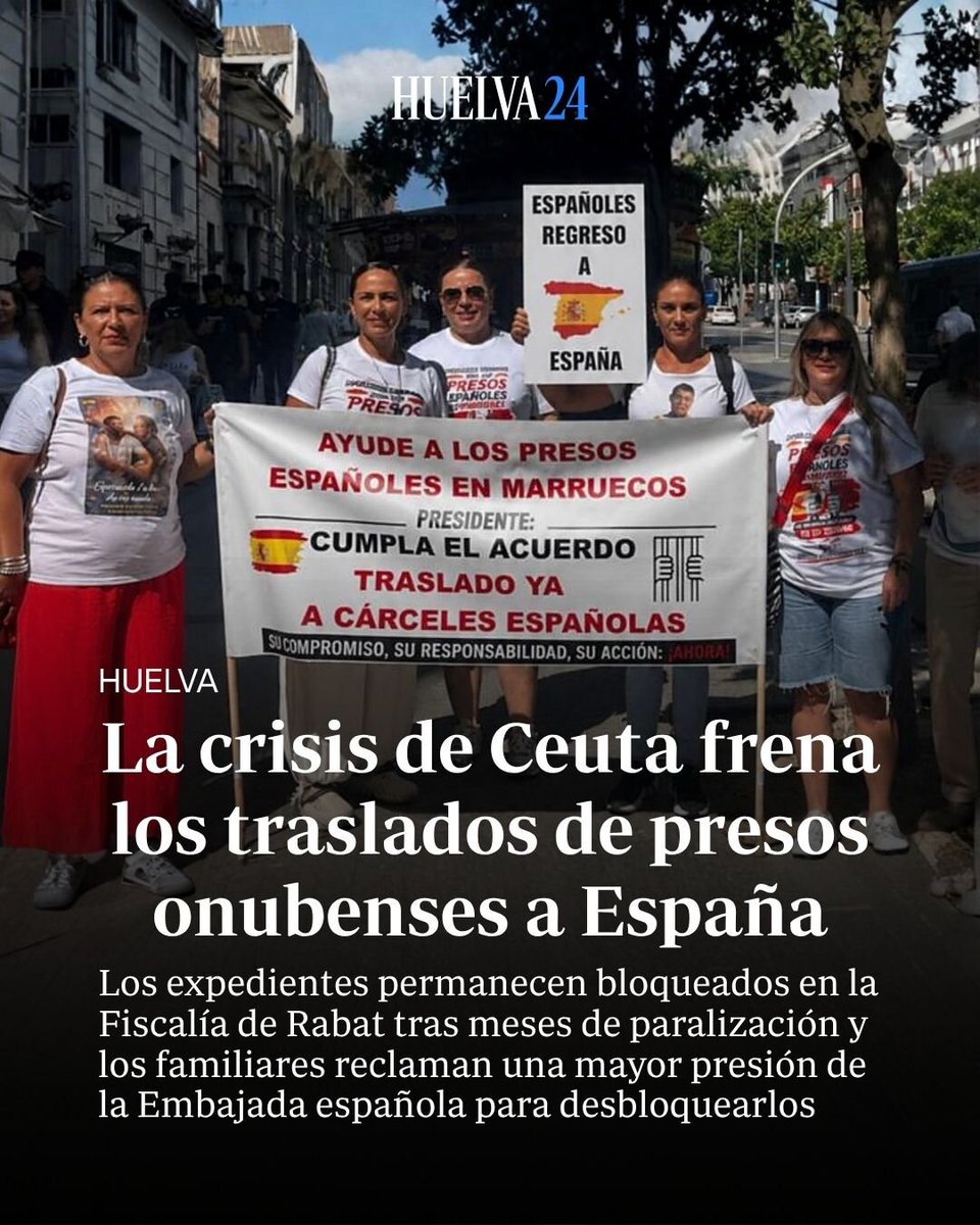 huelva24's tweet photo. 🚔🇲🇦 La crisis de Ceuta frena los traslados de presos onubenses a España.

🔗 https://t.co/4ibGD1OlAa

✍🏻 Mario Asensio Figueras

#huelvahoy #Huelva #Ceuta #Marruecos #Presos #EmbajadaEspañola https://t.co/fs0HYGjy5s