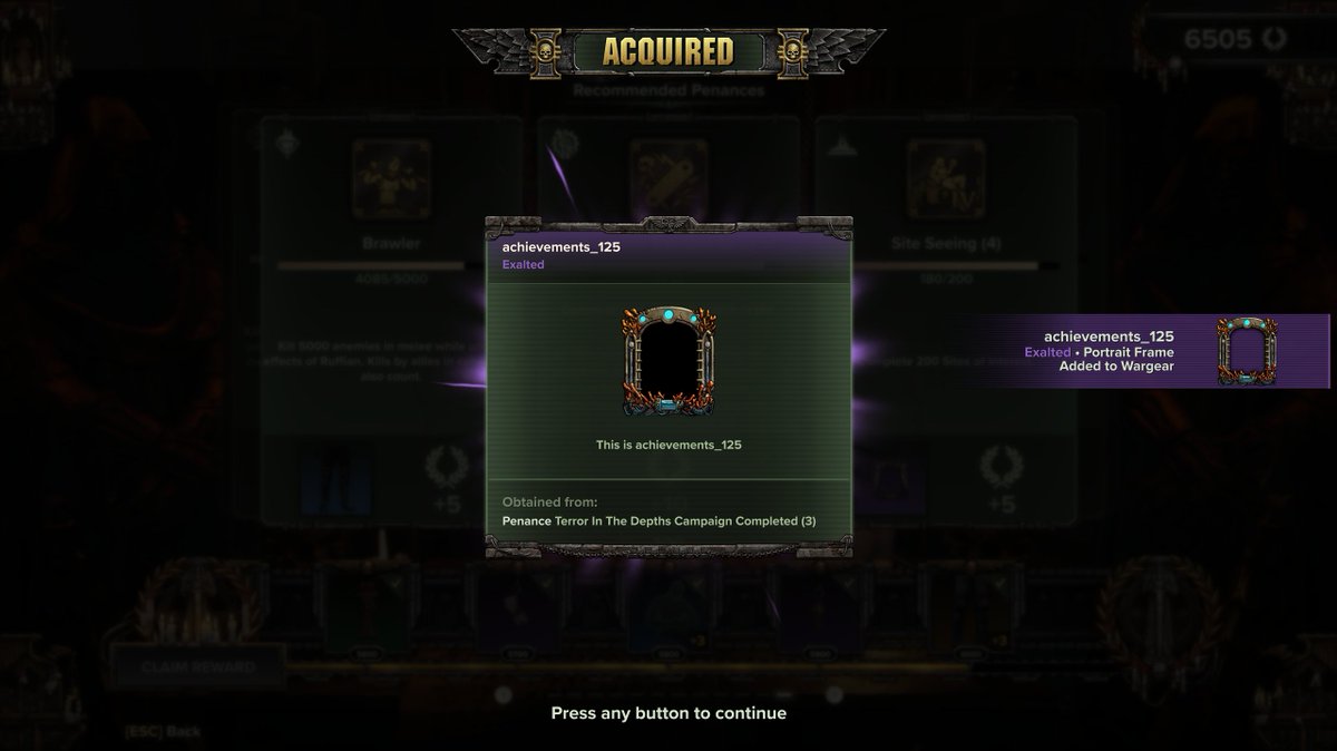 RealAsianRobot's tweet photo. @Darktide40K 

Ah yes, I have done achievement 124 and 125 😂

I know, I know, typical new update text bug, but it was funny for me! https://t.co/fbEkmi9Ptk