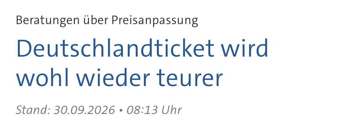 elhotzo's tweet photo. Werden die Züge pünktlicher?
Nein :)

Werden sie moderner?
Nein :)

Werden sich Menschen, die auf ÖPNV angewiesen sind magischerweise ein Auto leisten können?
Nein :)

Aber wird das Ticket teurer?
Auf jeden Fall ❤️ https://t.co/a6JNqqdXRF