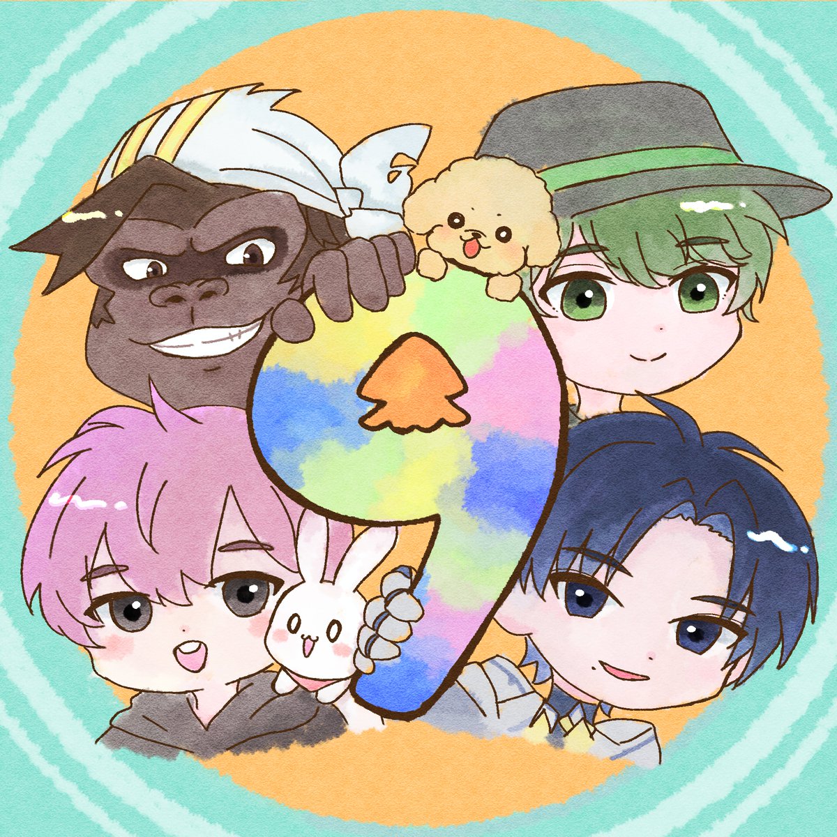 Plu_Mi___game's tweet photo. 遅れましたが！おめでとうございます🥳
#祝カラマリ9周年
 #色んなカラマリが見れるタグ https://t.co/z0ynnB9RcC