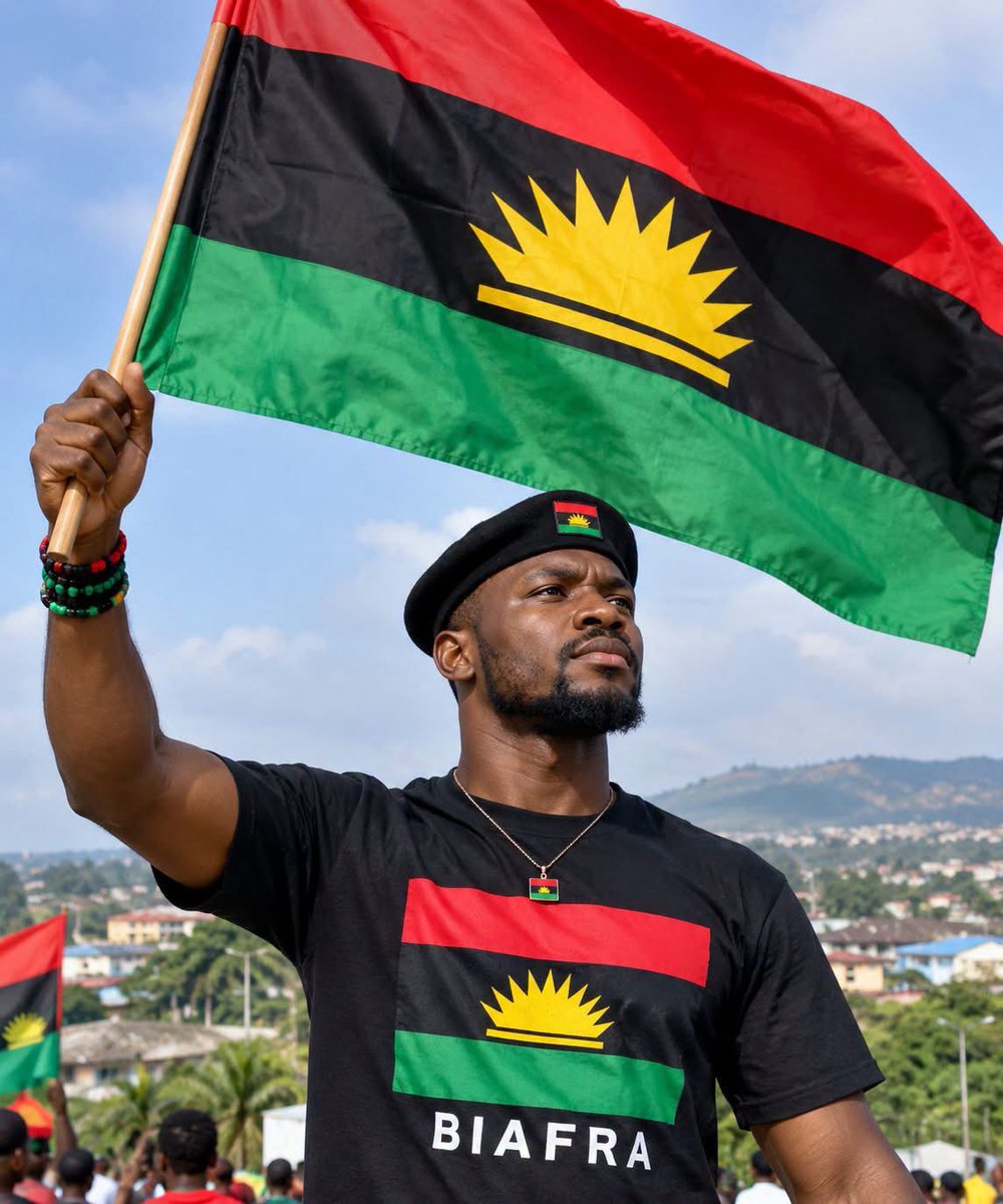 ChinasaNworu's tweet photo. BIAFRA OR DEATH 

A lot of people have misinterpreted this IPOB slogan , Biafra or death and for clarity seek : The"Biafra or Death" slogan  is a potent, extremely contentious slogan  and mental belief system. 
Enemies of Biafra restoration and those outside the struggle perceive the Biafra or death slogan  as a provocation for violent rebellion, extreme secessionism, and ethnic animosity.

However , "Biafra or Death" does not necessarily imply the start of a traditional military conflict. Rather, it represents a dedication to relentless agitation , indicating that Biafrans will persistently agitate and champion for a referendum and autonomy, irrespective of imprisonment, Nigerian government repression, or life-threatening risks.

In IPOB's  media, the slogan is presented as a protective measure. IPOB members are consistently saying  that staying in Nigeria subjects the Biafra  people  to systemic marginalization, poverty, and violent insecurity, asserting that Biafrans  encounter "death either way" if they do not separate from the contraption called Nigeria .

Share widely
@radiobiafralive 
@real_IpobDOS 
@real_DOS_Press