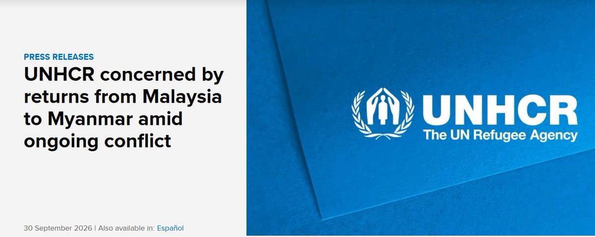 josefroy2's tweet photo. UNHCR is concerned by #Malaysia’s recent return of 1,476 people to Myanmar amid the country’s continuing conflict &amp; dire human rights and humanitarian situation. 

https://t.co/ARNMrU2UTW https://t.co/OlLHUrwZvg