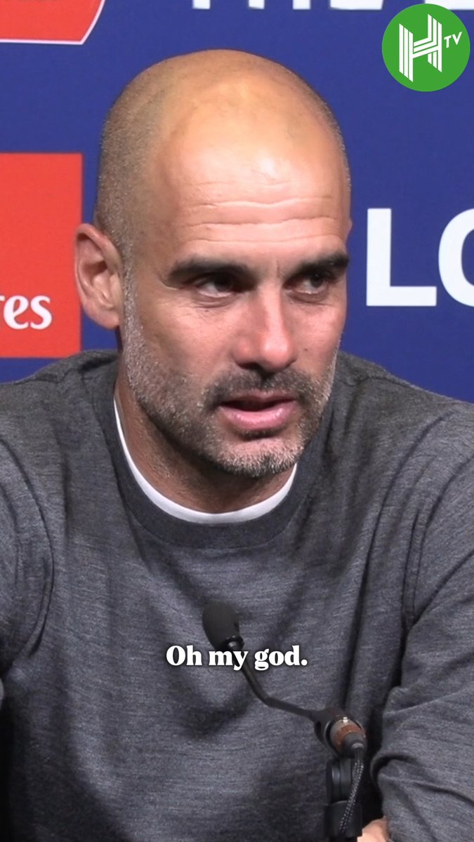 A bald man with a beard at a press conference, captioned "Oh my god."