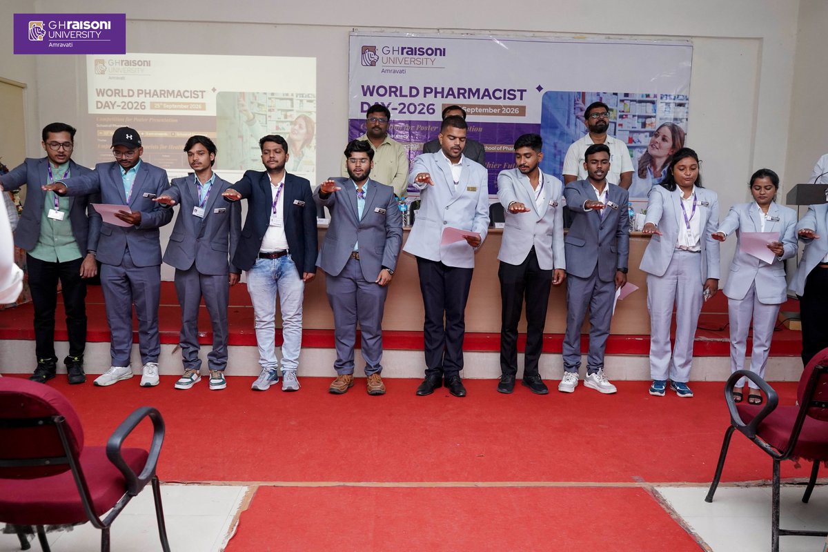 ghruofficial's tweet photo. Empowering the future custodians of health, care, and medicine!
G H Raisoni University’s School of Pharmacy celebrates World Pharmacist Day 2026 with insightful presentations and academic excellence
#WorldPharmacistsDay2026 #WorldPharmacistsDay #Pharmacy #GHRU #RaisoniEducation https://t.co/9799ZVDbk9