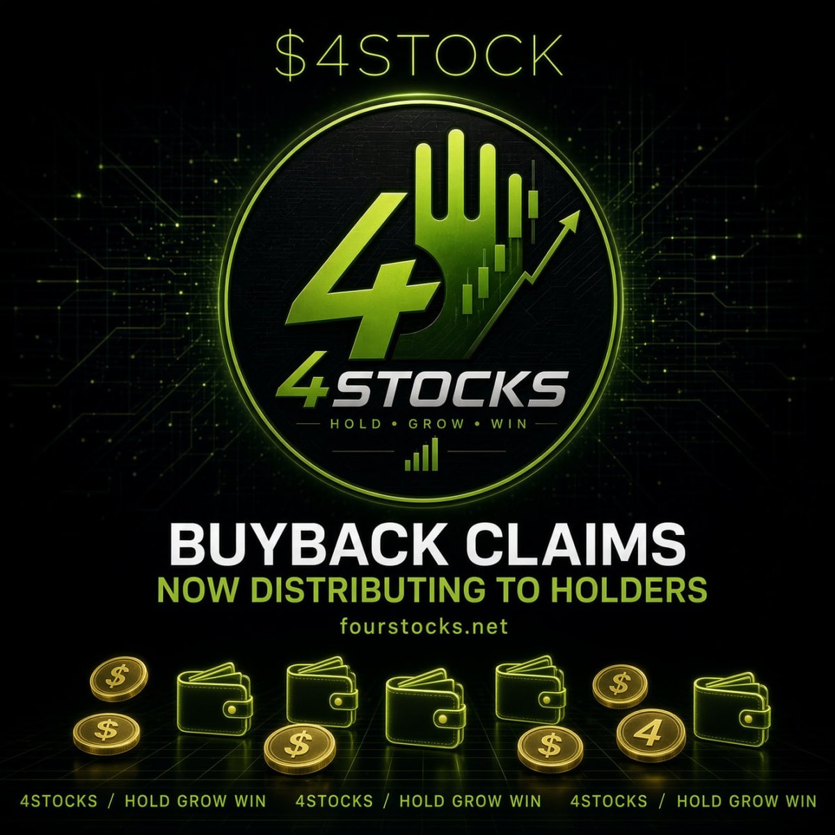 4Stockbsc's tweet photo. 4stock:native 
Buyback claims are now distributing to holders.

If you held through the window, check whether you’re eligible and confirm your allocation at 
https://t.co/p4r7gMRAUw

Supply down. Conviction up.
Hold · Grow · Win. https://t.co/zFRXnXOedP