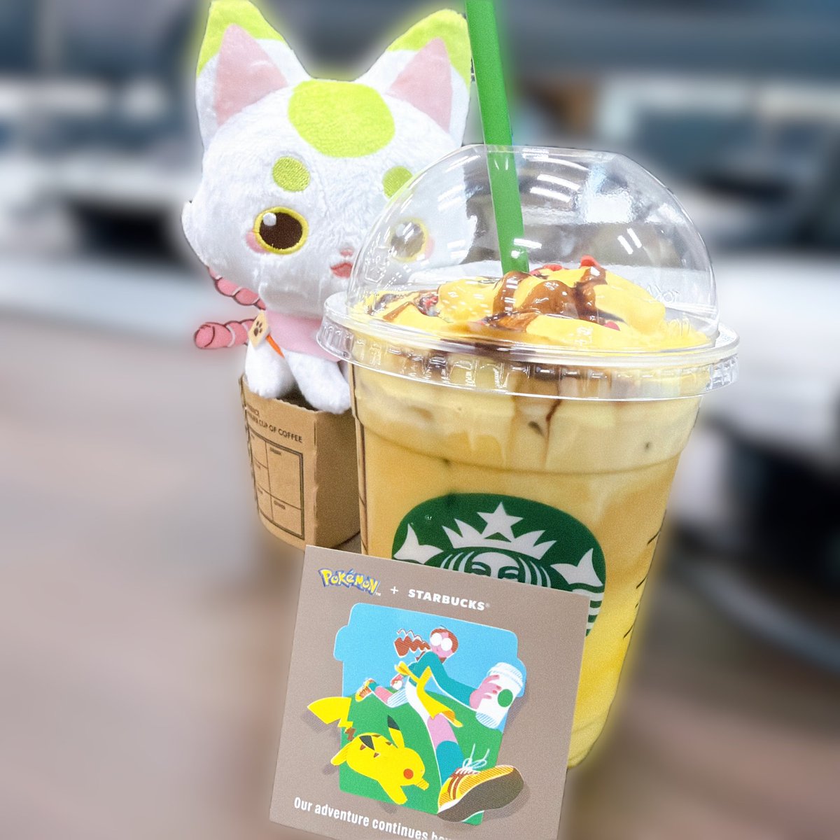 sakurasuka's tweet photo. ピカチュウのラテ飲んだ🍯 https://t.co/A5e7pMXO8y