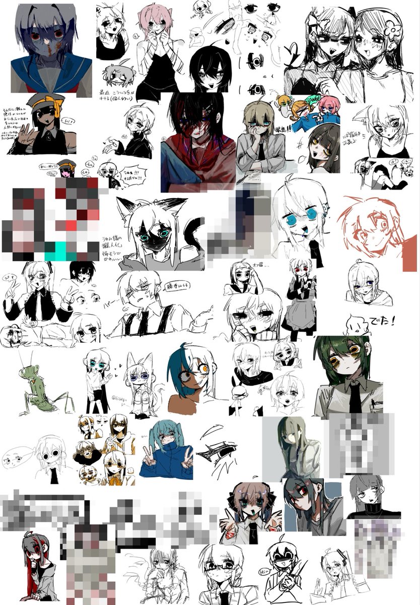 Gigagaga__'s tweet photo. #今月描いた絵を晒そう 
41枚‼️‼️落書きが多すぎる https://t.co/DAqa4174Ud