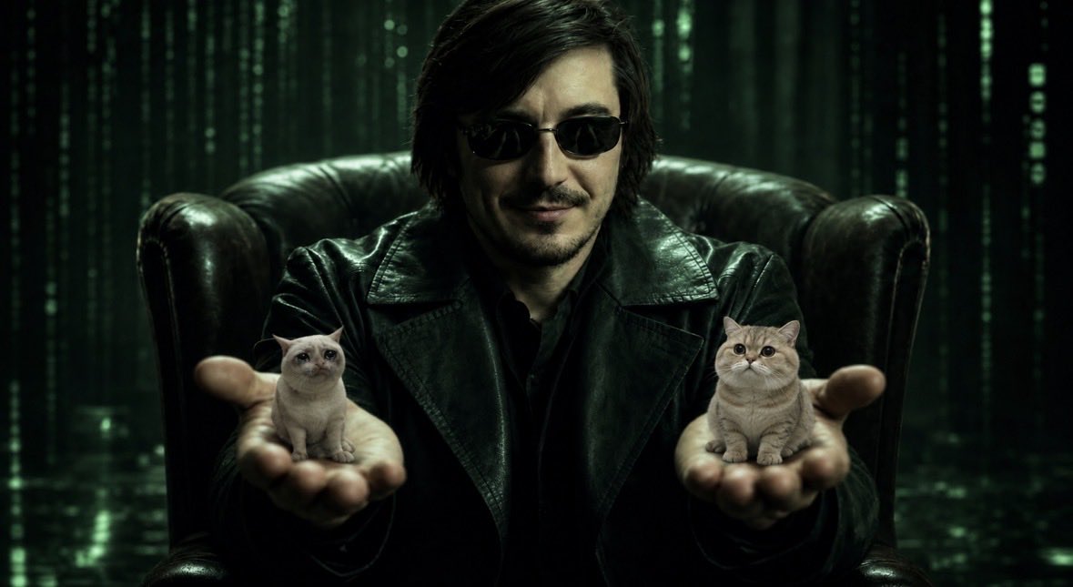 Vraxrh's tweet photo. Two cats. one chain. one mission. 🐱⛓️

@vladtenev 

$VRAX https://t.co/MaJIuzwReG