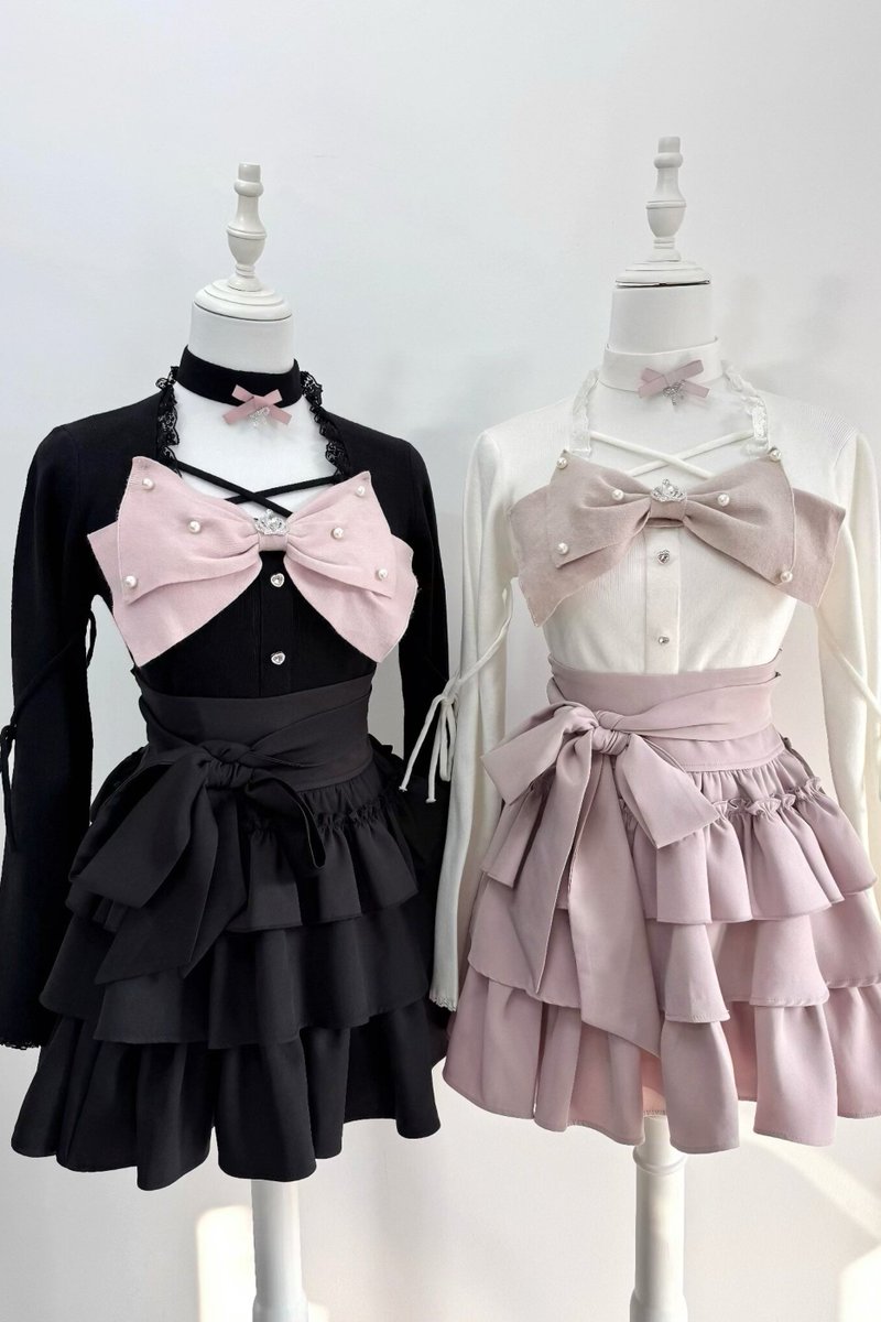 Belchic7's tweet photo. 🤍🎀量産型プリンセスリボンニットコーデ🎀🤍 https://t.co/nDUmYbRDxi