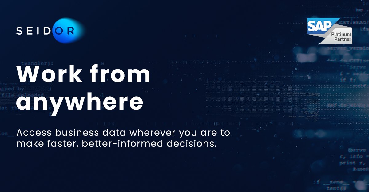 SeidorIreland's tweet photo. Make faster decisions wherever your teams are working. SAP Business One gives employees access to company data from any device, helping improve visibility, collaboration and response times.

Learn more: https://t.co/mU37AUUUT4

#SAPBusinessOne #BusinessMobility #RealTimeData https://t.co/71rTibqMt7