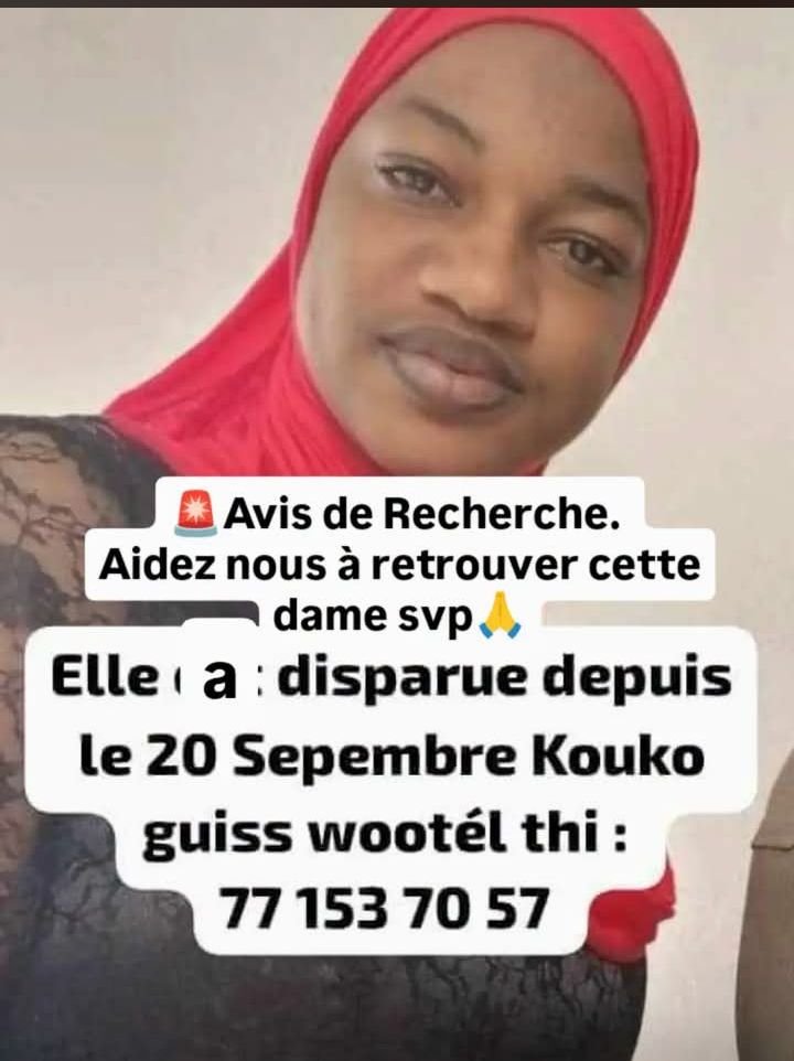 Avis_Senegal's tweet photo. 🚨Aidez sa famille à la retrouver svp🙏 https://t.co/j94NCO1ej9