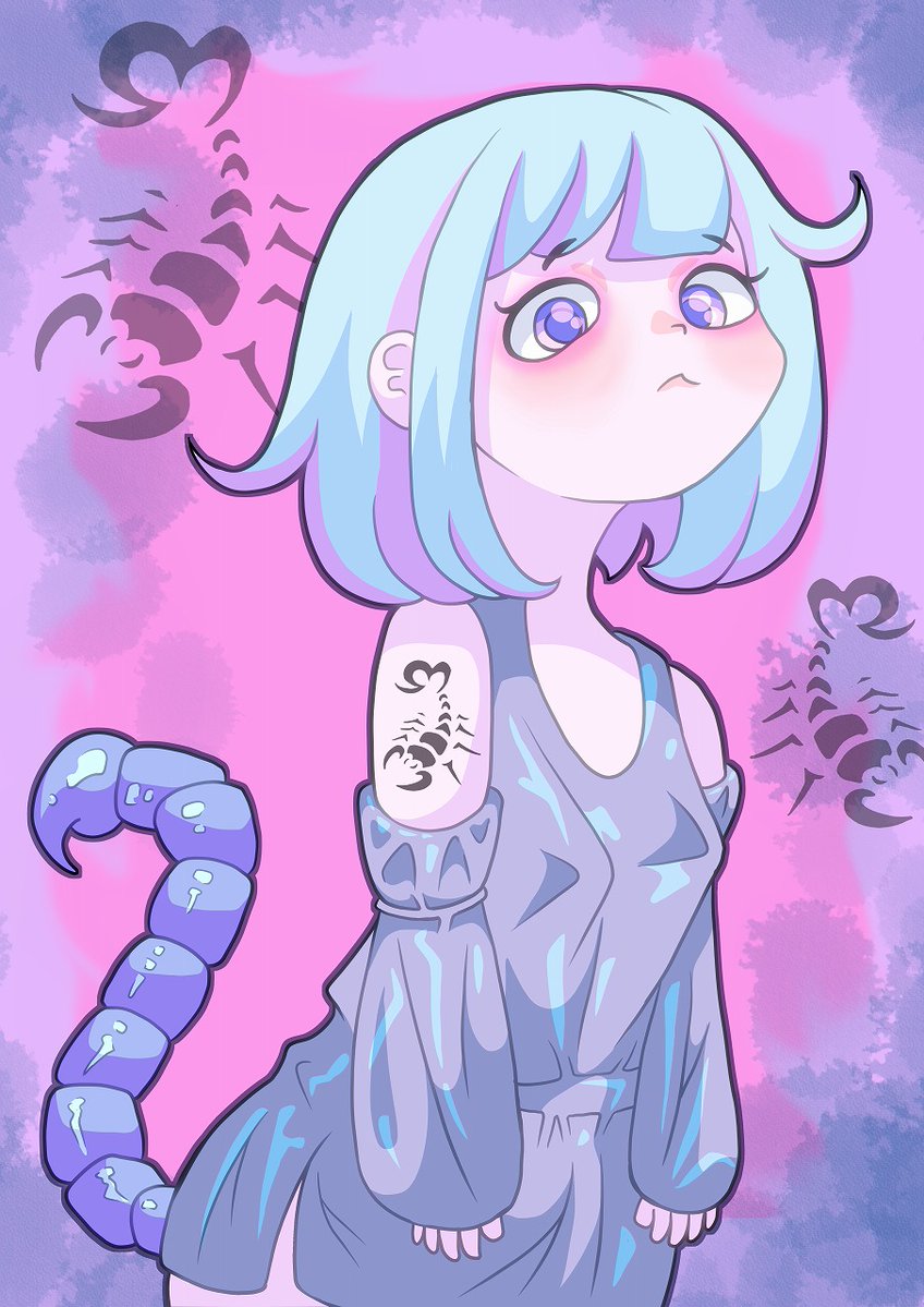 iternil2419's tweet photo. 「私、痛い子だよ？」(物理)

#サソリ　＃地雷系
＃イラスト　＃絵描きさんと繋がりたい https://t.co/3hZqMDkdJy