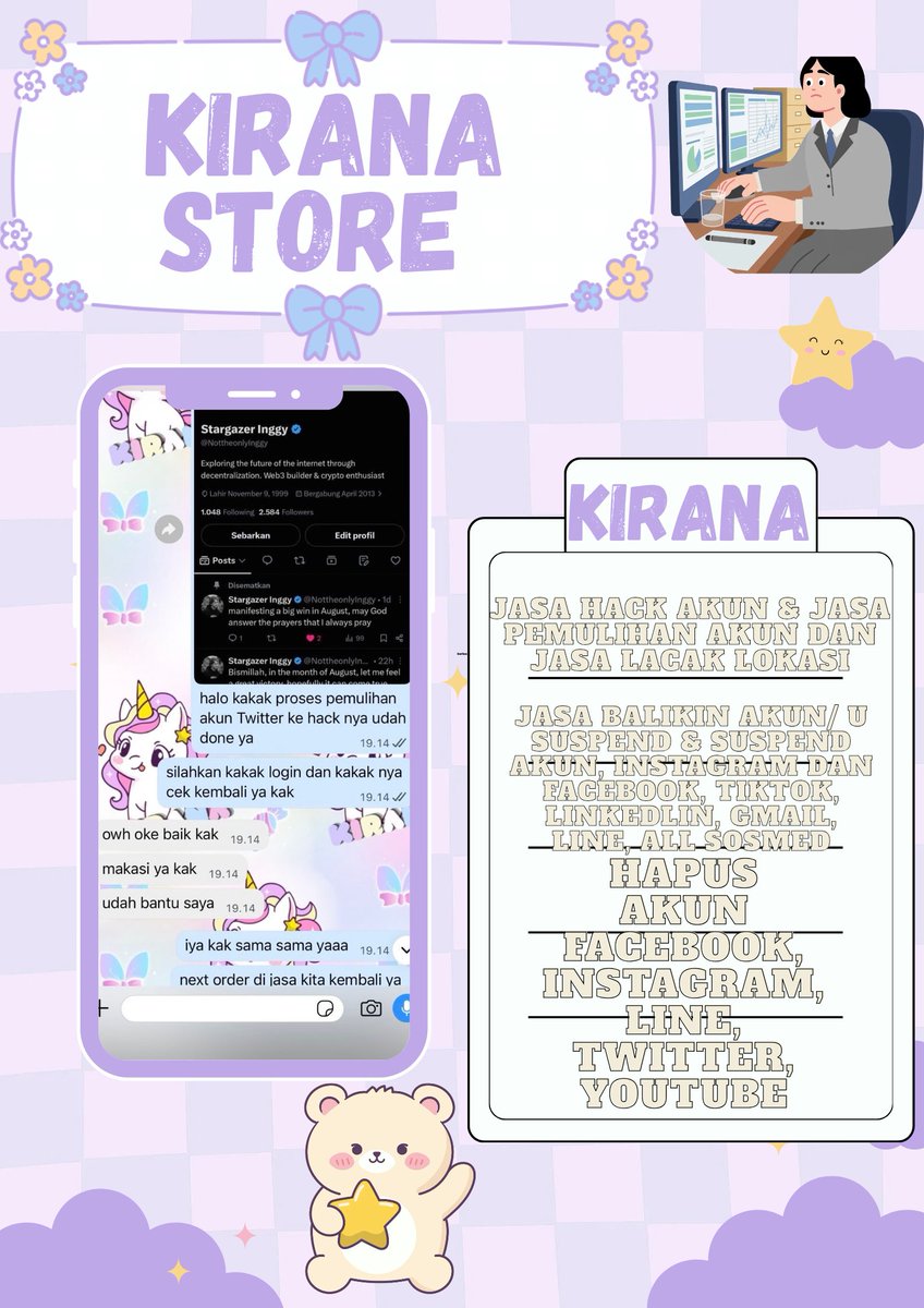 leonshle's tweet photo. OPEN JASA PEMULIHAN &amp; HAPUS AKUN SOSMED🩵🩵

Melayani🙌🏻

💻Pulihkan &amp; Pulihin/Balikin Akun
💻Hapus/Nonaktifkan Akun
💻Hack Akun
💻Sadap Wa/All Sosmed
💻Reset Hp
💻Lacak Lokasi

(Instagram,Tiktok,Gmail/Email,Facebook,Telegram,Twitter/X,Dll)
  
Konsultasi? WhatsApp di bio! https://t.co/IVDoCcA9Fd