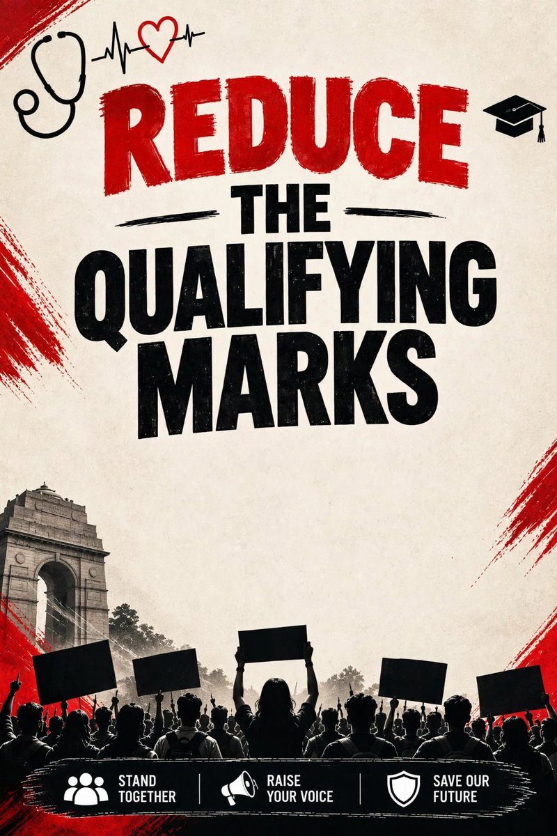 reduce_qualifym's tweet photo. Reduce NEET UG qualify marks .. 

@NTA_Exams @JPNadda @JoshiPralhad @narendramodi @RahulGandhi @BJP4India @Cockroachisback
@CJPfor_India
#reduceneetqualifycutoff #neet2026 https://t.co/LRBVfxZI6l