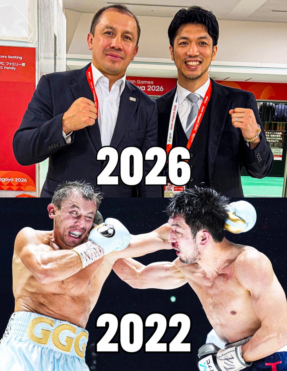 Sourceofboxing's tweet photo. Triple G and Ryōta Murata have linked up 4 years after their fight! 🤝🔥 https://t.co/3zM2IQWQAF