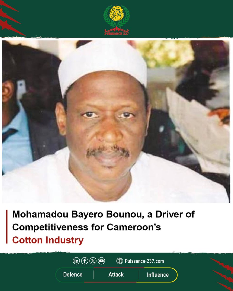 Power_237's tweet photo. Mohamadou Bayero Bounou, a power-building force for Cameroon’s cotton industry
Read the full analysis : https://t.co/Y5VUYCALZA
#Power237 #Cameroon #Strategy #Influence #SoftPower #SmartPower #HardPower #GuyGweth https://t.co/06b7Mrdu1M