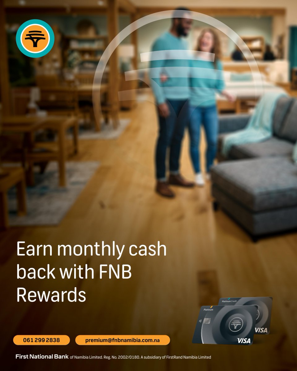 FNBNamibia's tweet photo. How you bank determines what you can earn. 

To qualify for FNB Rewards, log in to the FNB App at least once a month, maintain a minimum monthly deposit and keep your account and KYC documents in good standing. 

You will receive a notification through the FNB App or SMS if your documentation is not compliant. 

#GoPlatinum #FNBNamibia #HelpChangesEverything