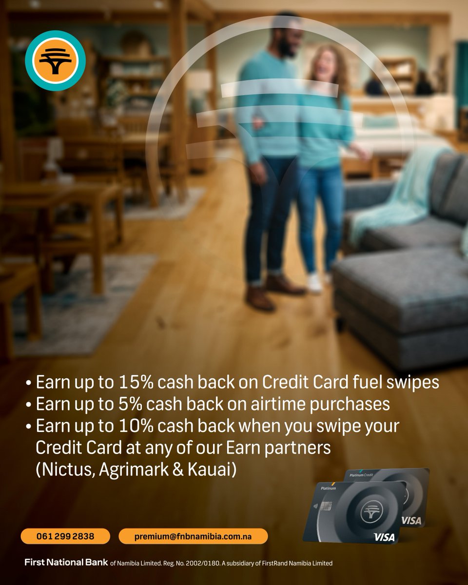 FNBNamibia's tweet photo. How you bank determines what you can earn. 

To qualify for FNB Rewards, log in to the FNB App at least once a month, maintain a minimum monthly deposit and keep your account and KYC documents in good standing. 

You will receive a notification through the FNB App or SMS if your documentation is not compliant. 

#GoPlatinum #FNBNamibia #HelpChangesEverything
