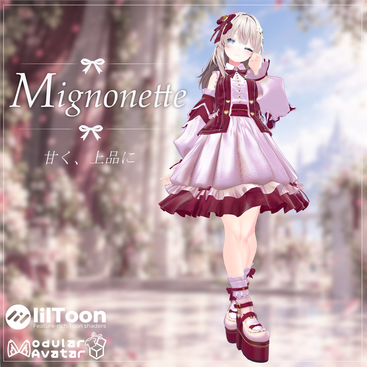 VRC_omoid's tweet photo. 🐈新作お衣装『Mignonette』　
来週 10/2 (金)に販売開始予定！

🎞各アバター対応1000円、フルセットで2800円🎞

対応アバターは萌、桔梗、しなの、マヌカ、ライム、リルモワ、ミュリシア、ミルティナ、ナナセ・ノワール 
#VRChat #booth #PR #思い出ﾈｺ屋 https://t.co/qNq6bbUKNq