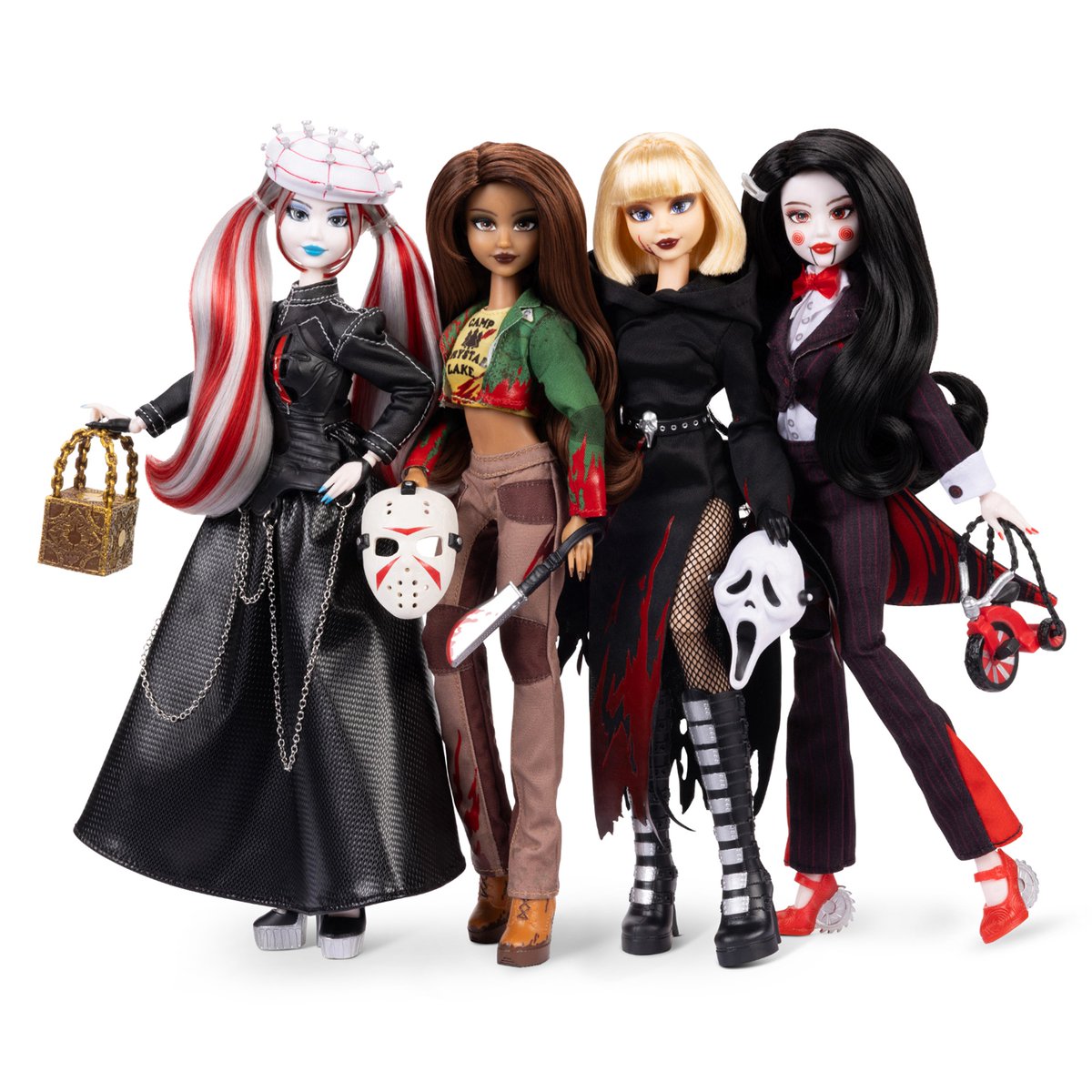 SeeingMount's tweet photo. Jakks Pacific Doll Haus of Dread Stock Pictures + First look at the Hellraiser themed doll

Did these fashion dolls inspired by Hellraiser, Jason from Friday the 13th, Ghost Face from Scream, and Billy the Puppet from the Saw franchise live up to your expectations? https://t.co/5nVzsc8tQ9