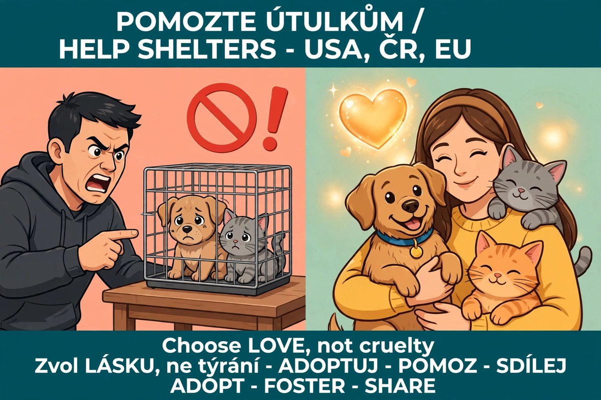bluangels1's tweet photo. An animal is not a thing. 🐾
Dogs &amp; cats on euthanasia list just because no space.
San Antonio &amp; LA shelters urgent.
CZ: Kladno, Bohnice shelters need help too.
Choose LOVE, not cruelty.
#adoptdontshop #euthanasialist #SaveALife https://t.co/3PMAB6uEYV