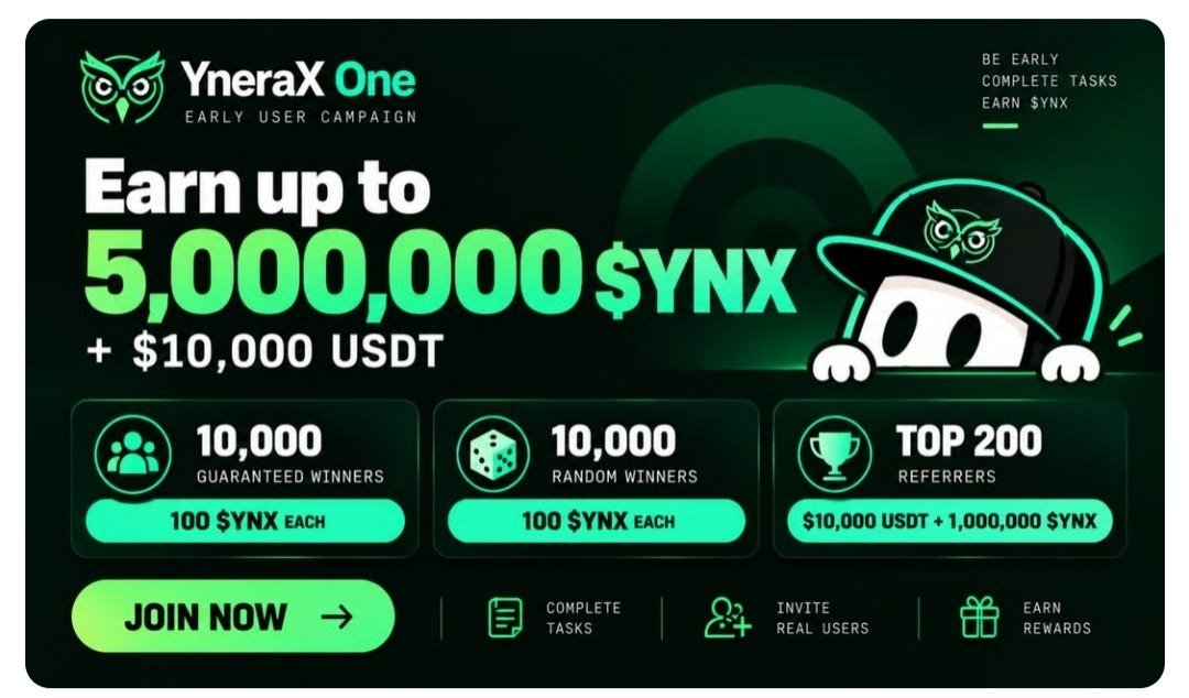Albraju36's tweet photo. I'm joining the https://t.co/AbXVy7E7AX Early User Campaign 🦉

Join early &amp; earn $YNX rewards! https://t.co/a11lrzv6vc https://t.co/PMa4IeplDv