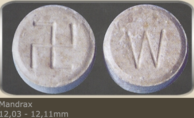 hormeze's tweet photo. apparently the two most commonly used symbols for south african quaalude pills are the star of david and the swastika https://t.co/0emjFMDcOC