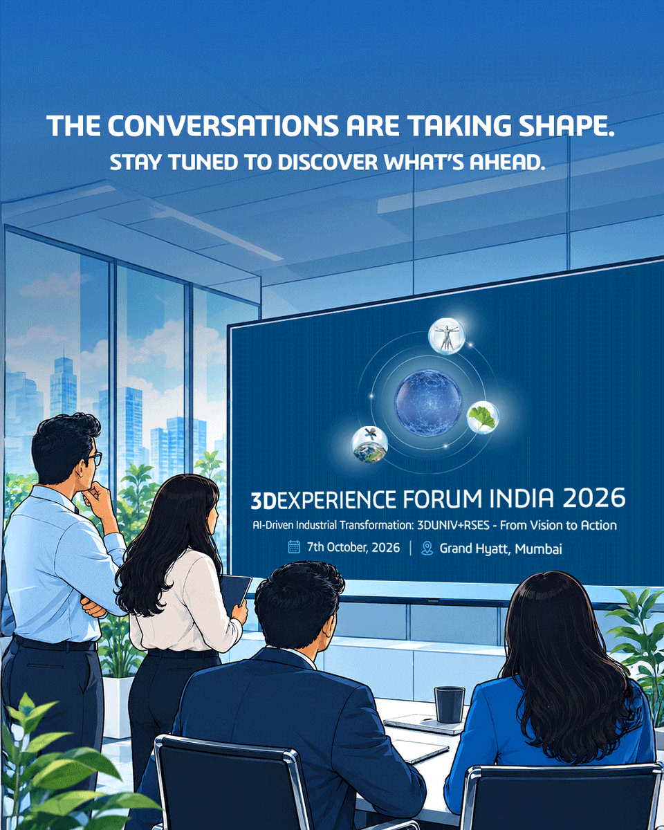 3DSIndia's tweet photo. From exploring where Industrial AI is creating real impact to bringing together leadership perspectives, customer transformation stories and Virtual Twins in action, every conversation helps shape what comes next.

For more details, visit: https://t.co/dIPkL93vyq https://t.co/IFy6xQk4du