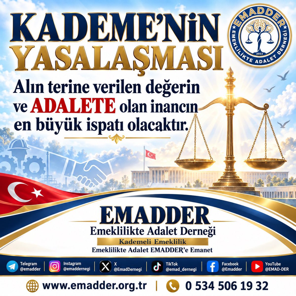 1881_2332's tweet photo. TBMM’YE ÇAĞRIMIZDIR!

1 GÜNLÜK FARKA 17-20 YIL CEZA OLMAZ!

Yıllardır bekliyoruz.
ARTIK SIRA MECLİS’TE!

KADEMELİ EMEKLİLİK YASALAŞSIN!
ADALET YERİNİ BULSUN!

@ilhan_hatipoglu @Hayati_Yazici @mustafaelitas @AhmetAYDIN_02 @AvOzlemZengin 

#KademeliEmeklilik #MeclisSıraKademede https://t.co/kOpOJrxqfy