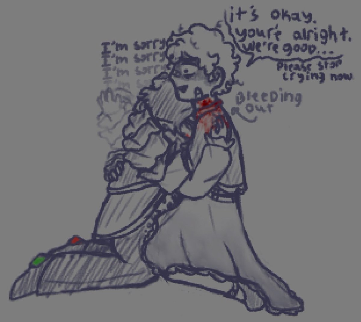 Slepdeprivation's tweet photo. Cw//blood 
Really feeling the Halloween spirit with this one
(Wss DNI)
-
#ctommy #cranboo #caimsey #ctubbo #cpurpled #dsmpfanart https://t.co/HQEjP0AK3p
