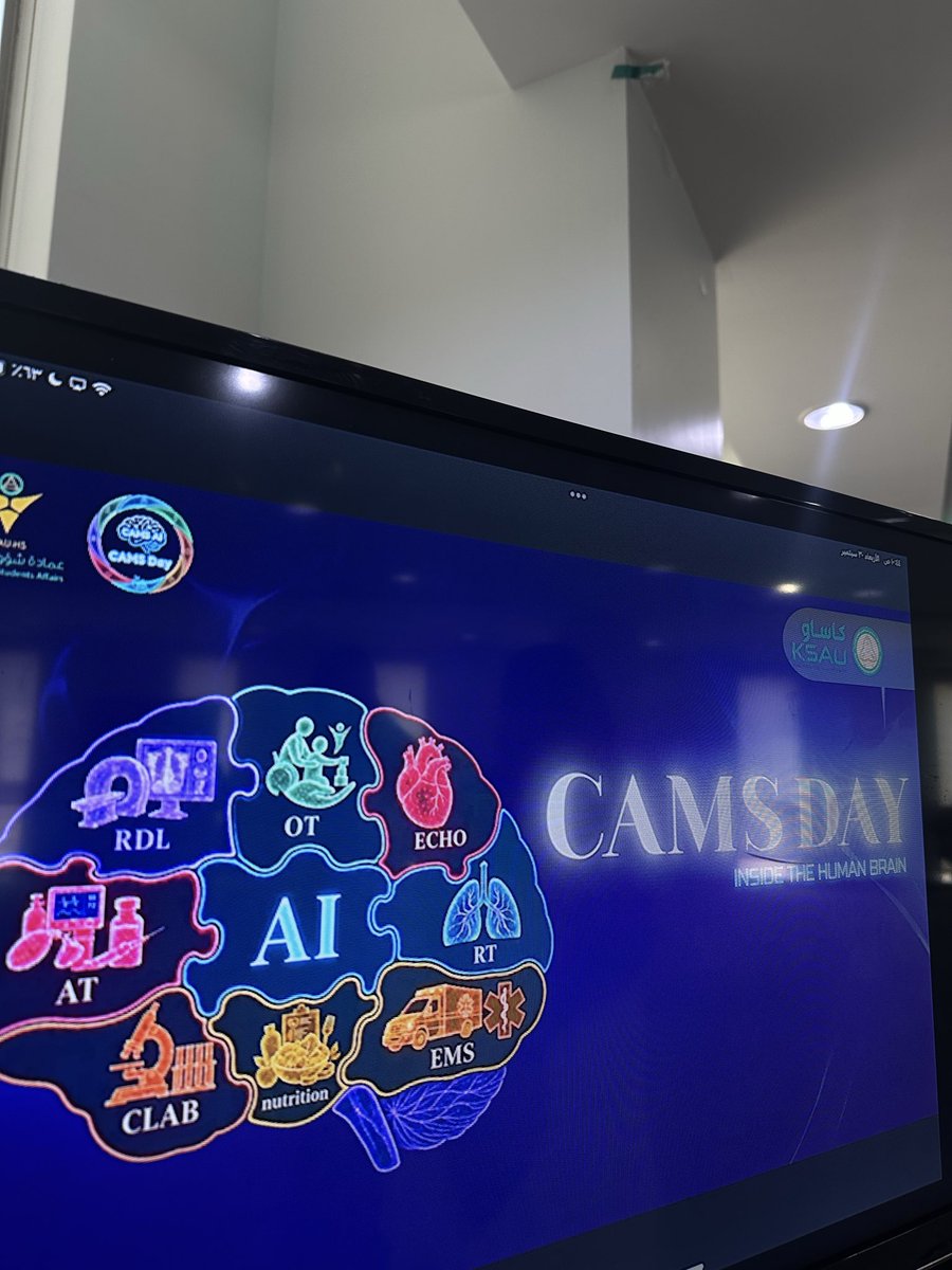 WateenAltalbi's tweet photo. Happy to be part of CAMS Day and talk about AI in healthcare🩺🤖 
#KSAUcore https://t.co/jqqNHuXXOs