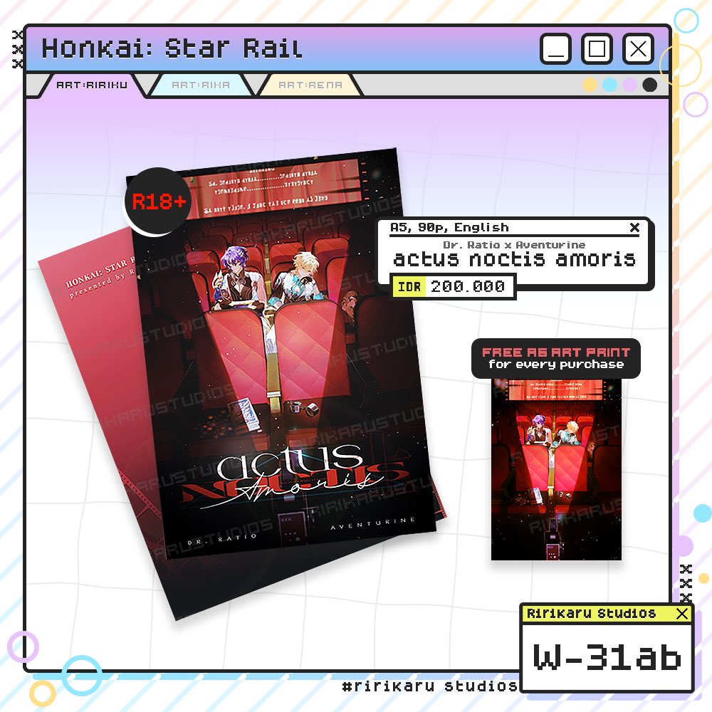 _ririku__'s tweet photo. [Like and share are really appreciated 💝] ✨✨

✨Ririku's CF23 PO &amp; GA✨

📅 30 Sep - 12 Oct 2026
💌 Pick up CF 23 W-31 both days
     &amp; Mail order 🇮🇩 local (GO please DM)
🎨 Honkai Star Rail, ratiorine

🔗 &amp; details below ⬇️ 

#cf23 #CF23catalogue

(1/3) https://t.co/T5JhTi9ySb