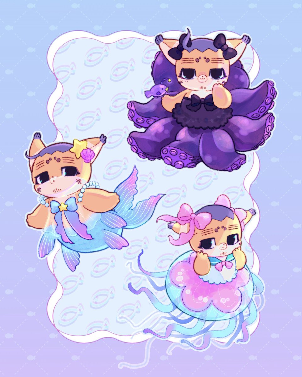 ri_yoru_meko's tweet photo. うみのいきものぽぜち🐟🪸🫧 https://t.co/g567lOzXNM