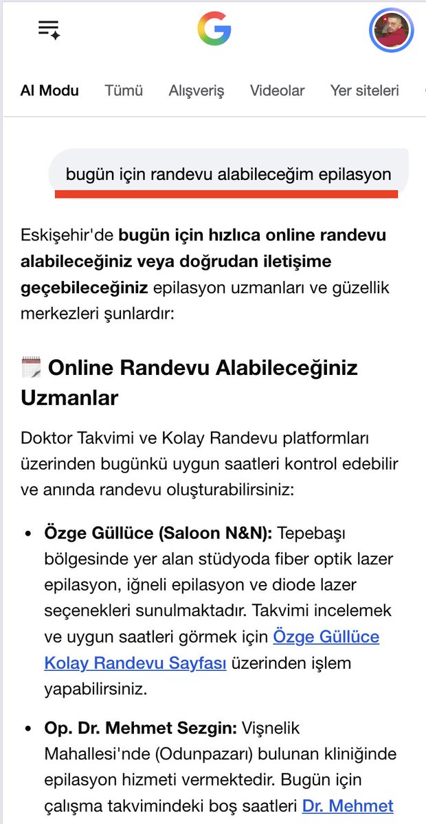 melih_cat's tweet photo. Güzellik salonlarını (ve yerel işletmeleri) tek seferde sollayabileceğiniz bir aeo tüyosu daha

Sitenize AX audit yaptırın önce (evet bu da yeni çıktı) Sonra bu rapora göre agentların deneyimini iyileştirin sitenizdeki. Randevu için mcp kodlatın (veya dönüşüm neyse)

+%15-20 yerel müşteri adayı hayırlı olsun (yoğunlukla telefon araması)

Aslında agentin siteden randevu yapma deneyimini geliştirdik fakat amaç bu değildi. Agentlara kucak açtığımızın göstergesidir bu işlemler. Hızlıca faydalanabileceğiniz bir AX hamlesi, güle güle kullanın