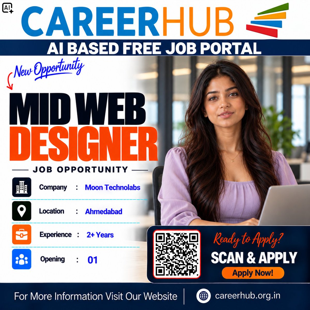 careerhub_iespl's tweet photo. Hiring: Mid Web Designer
Location: Ahmedabad
Experience: 2+ Years
Opening: 01
Key Features:
• Web design
• UI/UX design
• Creative design
Link in bio for details.
#CareerHub #MidWebDesigner #WebDesignerJobs #AhmedabadJobs https://t.co/trqjrpzgm3