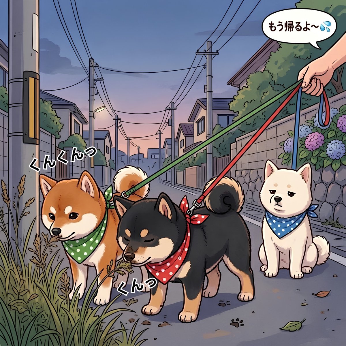 Mintriel_siba's tweet photo. 柴犬あるある🐾
帰りたい飼い主 vs 絶対に帰らない柴犬たちの攻防戦🐕🐕🐕💦
#柴犬 #shibainu #柴犬あるある #犬のいる暮らし https://t.co/NB1uXluhws