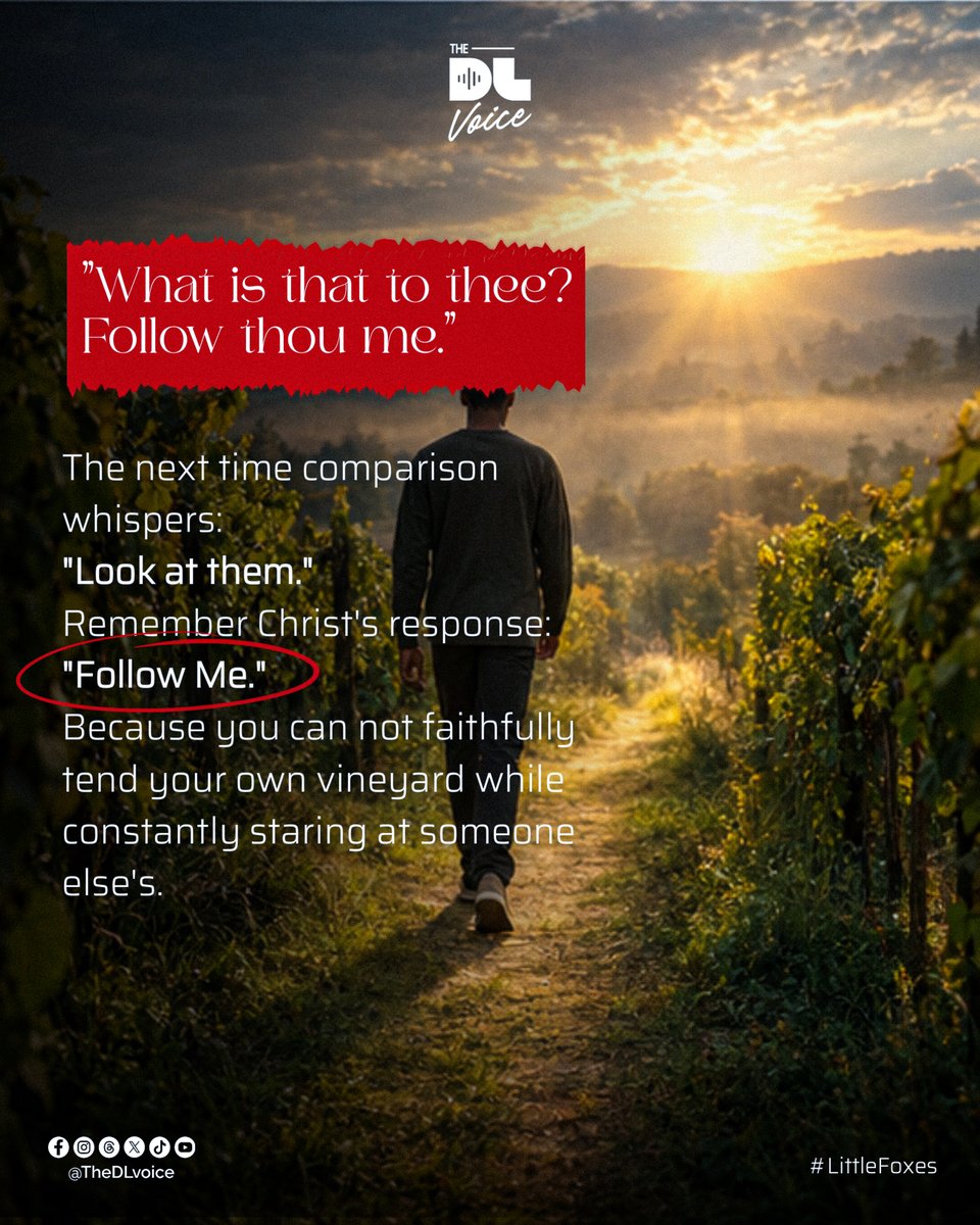 TheDLvoice's tweet photo. "The hidden sin of comparison begins with 'Why not me?' Shake it off today, practice gratitude and keep your eyes on your unique purpose.
Stop letting comparison steal your joy. Celebrate what you have and focus on your own journey. #ForFriendsOnly

🖼️ @Draema541 https://t.co/hdJyx81oV3