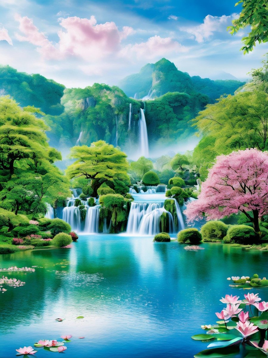 PutriSriUtami4's tweet photo. This vibrant, grand landscape has clear green water (碧) and stretches far beyond the horizon (彼), with an open, expansive (恢) view that soothes the soul. https://t.co/sYVaRM7Pcm