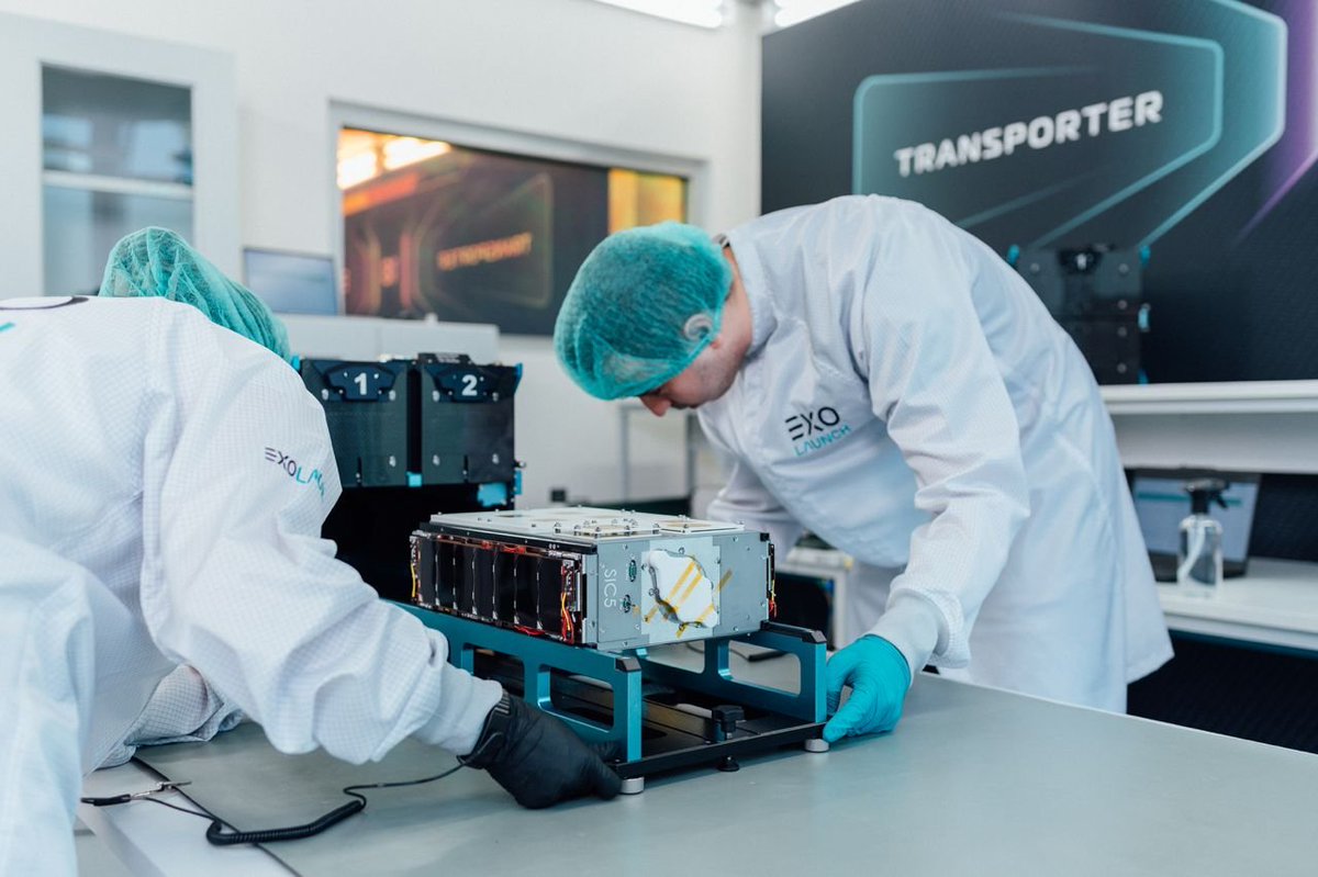 Exolaunch's tweet photo. We’re pleased to announce that Exolaunch was awarded a launch contract to advance Sateliot’s constellation with the deployment of five satellites aboard the Transporter-18 rideshare mission with @SpaceX, launching on October 1 🚀 https://t.co/ZPEPoATeL8